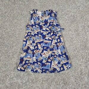 Vintage The Disney Store Hawaiian Mickey Dress Baby Girls 12/18 Months Vacation